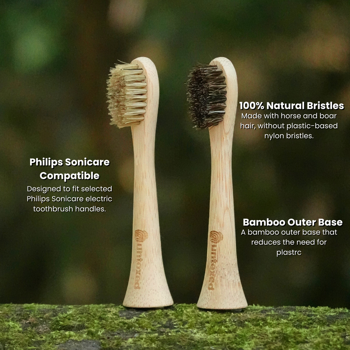 Horse/Boar Hair Electric Toothbrush Heads